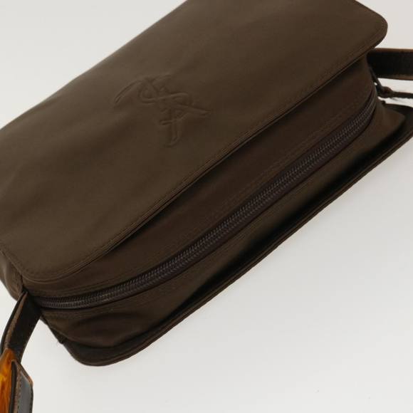 SAINT LAURENT Shoulder Bag Nylon Brown Auth 39940 - Picture 6 of 16